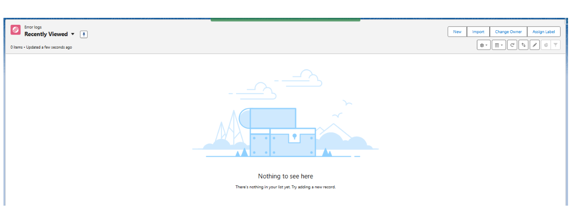 Before refreshing AccountList component - no records.